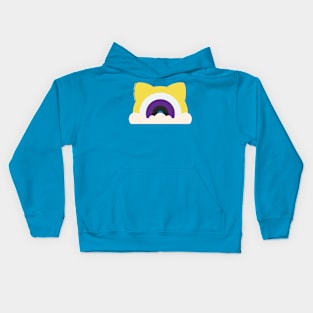 Non-Binary Pride Cat Ear Rainbow Kids Hoodie